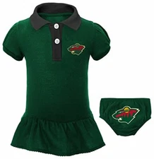 Outerstuff NHL Minnesota Wild Newborn & Infant Little Prep Polo & Diaper Cove...