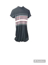 My Michelle Sweater Dress Size Small Black White Red Short Sleave 