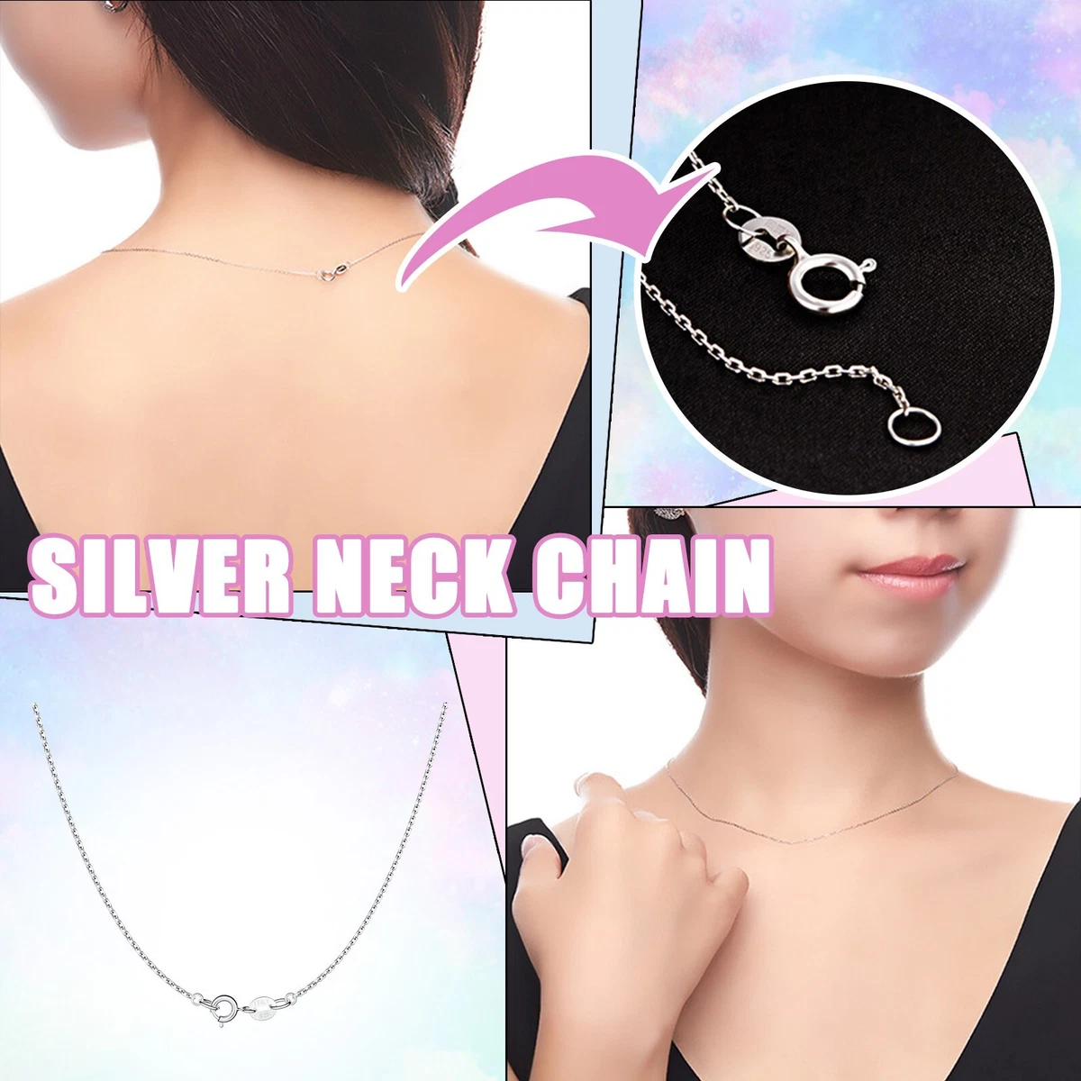 18in necklace on woman deals