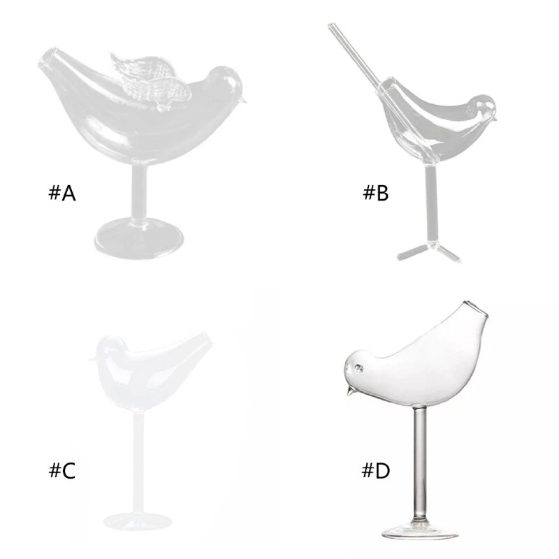 Multipurpose Bird Glass Clear Wine Glasses Delicate and for Creative Look Durabl
