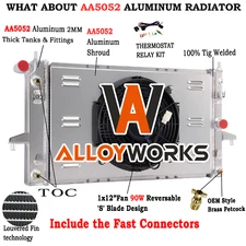 For Saturn SC1 SC2 SL SL1 SL2 SW1 SW2 1.9L L4 1994-2002 Radiator+Shroud Fan Kits