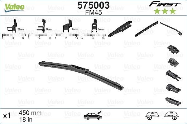 Wischblatt Hinten Rechts Valeo 575003 FüR Peugeot Porsche Proton Renault-image