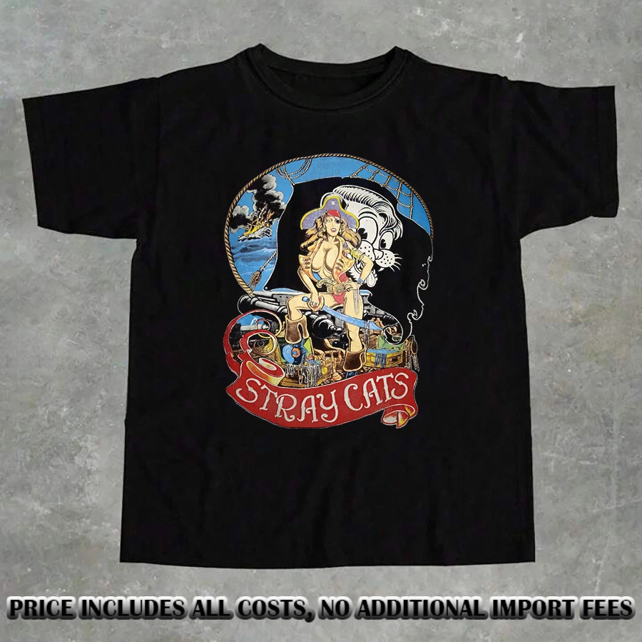 Stray Cats Shirt In Men's Vintage T-Shirts for sale | eBay