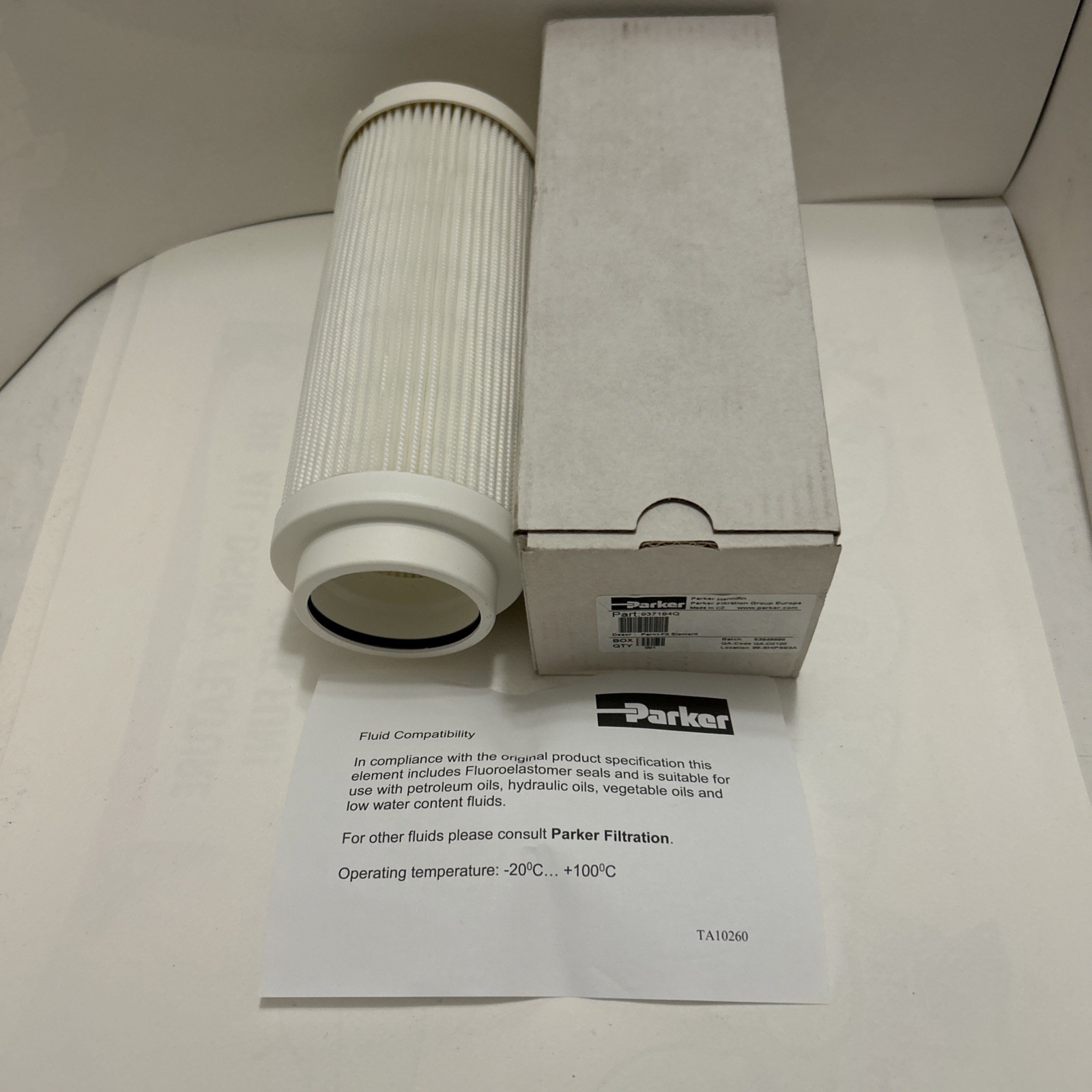 PARKER Hydraulic Par Fit Filter Element, 937194Q, New In Box, Free Shipping