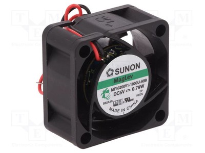 25,5dBA Lüfter: DC axial 40x40x20mm 15,04m3/h Vapo 26AWG 5VDC