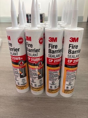 Lot of 15 - 3M Fire Barrier Sealant CP 25WB+ Red Intumescent 10.1 oz NEW