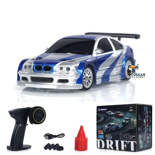 PRICE DROP! US Stock 1/43 Ready to Go RC Race Car 4WD Mini Drift Vehicle Light