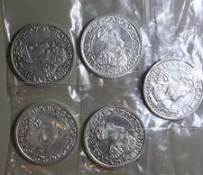 Lot Belgium 5x5 Ecu 1987 Silver 95 grams Fine Weight KM# 166 BU #F7311 Charles V. 110.89 per troy oz