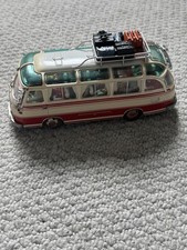 1/43 Scale Schuco Setra S6 Bus 1955 Red And Cream With Figures And Luggage