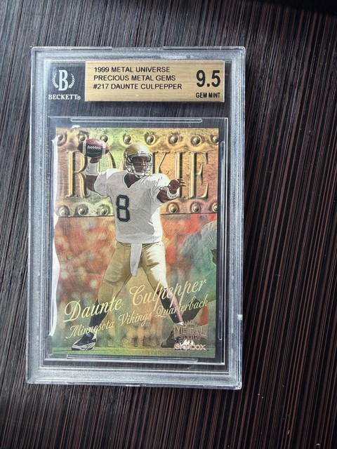 DAUNTE CULPEPPER 1999 METAL UNIVERSE EDELMETALL GEMS ROOKIE #217 16/50 PMG