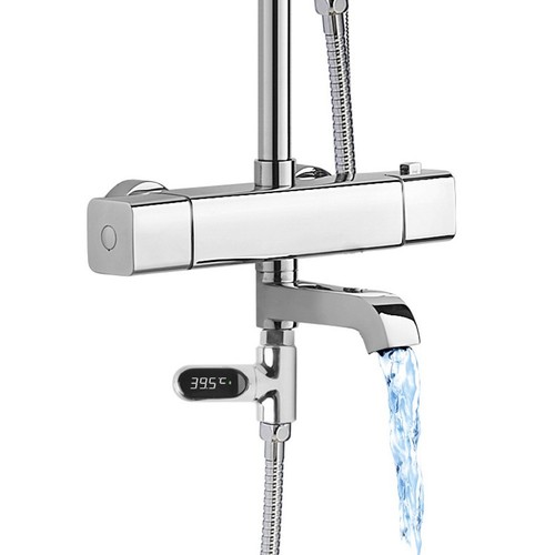 Termometro Doccia LED Bassulouda Senza Batteria – Generatore A Flusso D'Acqua, Preciso, Per Bimbi E Neonati