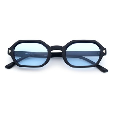 SA106 Retro Octagon Thick Frame Sunglasses Geometric Bold Small Frame UV400