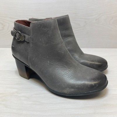 Dansko Perry Ankle Boots Women's Size 9.5 Burnished Gray Waterproof Side Zip