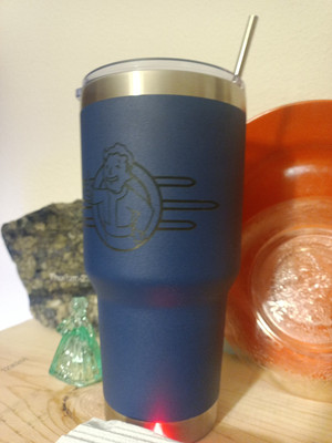 Vault Boy Insulated Cup, Stainless Steel Navy Blue