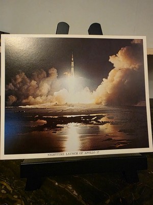 Vintage 8'' x 10'' NASA Print of Apollo 17 Liftoff  MSCL-94