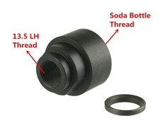 Aluminum Cleaning Adapter 13.5x1 LH Thread Anodized Black Color