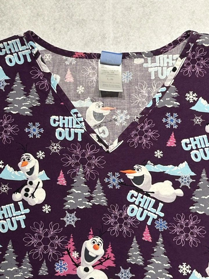 迪士尼磨砂上衣紫色 FROZEN-OLAF "Chill Out" 尺寸 L — 第 4/4 张图片
