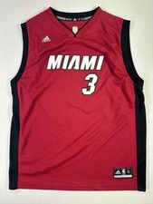 Miami Heat Dwyane Wade 3 Jersey Red Adidas NBA Men  s XL Swingman Style