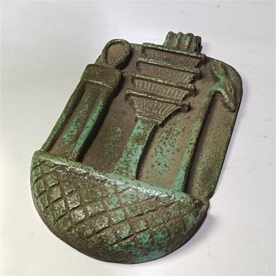 Egyptian Porcelain Decor featuring Ankh, Djed Was vintage ancient artifact style