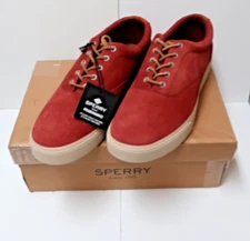 Sperry Topsider Striper Plushwave Leather Shoe Men’s 11.5 Dusty Red New w/Box