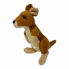 Aurora Flopsie Kangaroo Brown Tan Plush Stuffed Animal Bean Bag Toy 8 inch
