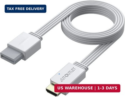 AUTOUTLET Wii to HDMI Cable Converter 1080P 5ft/150cm for Full HD Device, Adapte