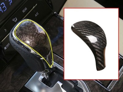 Real Carbon Fiber Gear Shift Cover Trim Cover Fit for Toyota Alphard 2015- 2020