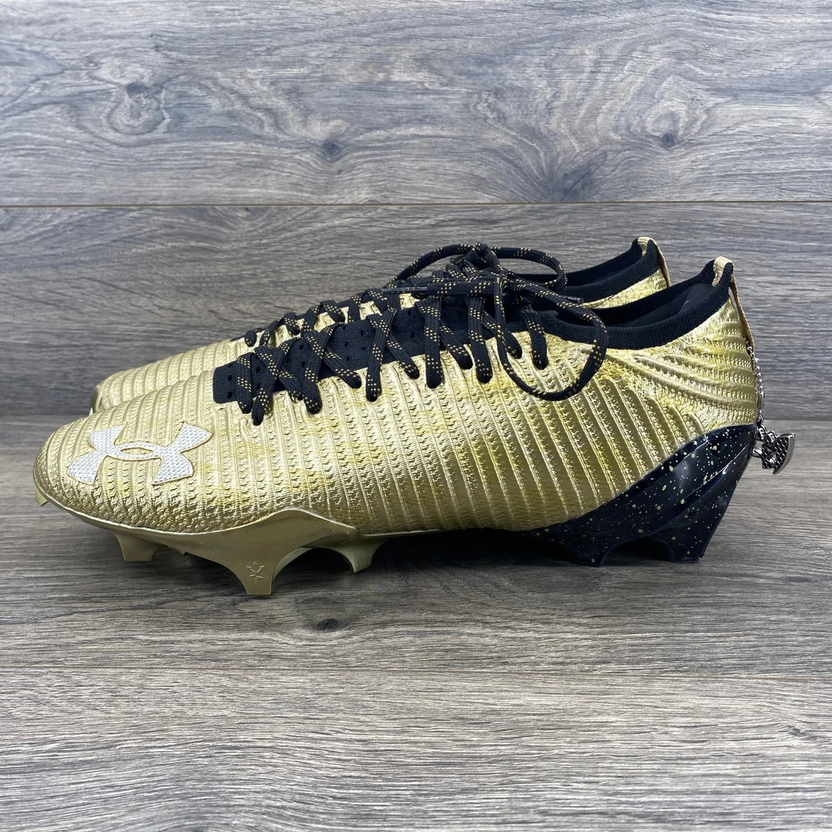 New Under Armour Blur Pro GC Football Cleats Mens Size 13 Gold Shoes Sneakers Under armour 13 US Gold Football Shoes & Cleats for Men for  main image 2