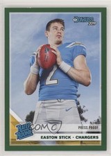 2019 Panini Donruss Rated Rookie Press Proof Green Easton Stick #339 fm0