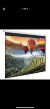 Easy Pull-Down Projector Screen   72 Inch   H...