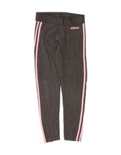 ADIDAS Womens Leggings UK 4/6 XS Grey Cotton BT10