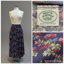 Vtg LAURA ASHLEY 90  s Floral Skirt Small
