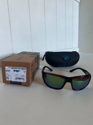 Costa Del Mar sunglasses Fantail Green Mirror 580P Tortoise with Case & Box
