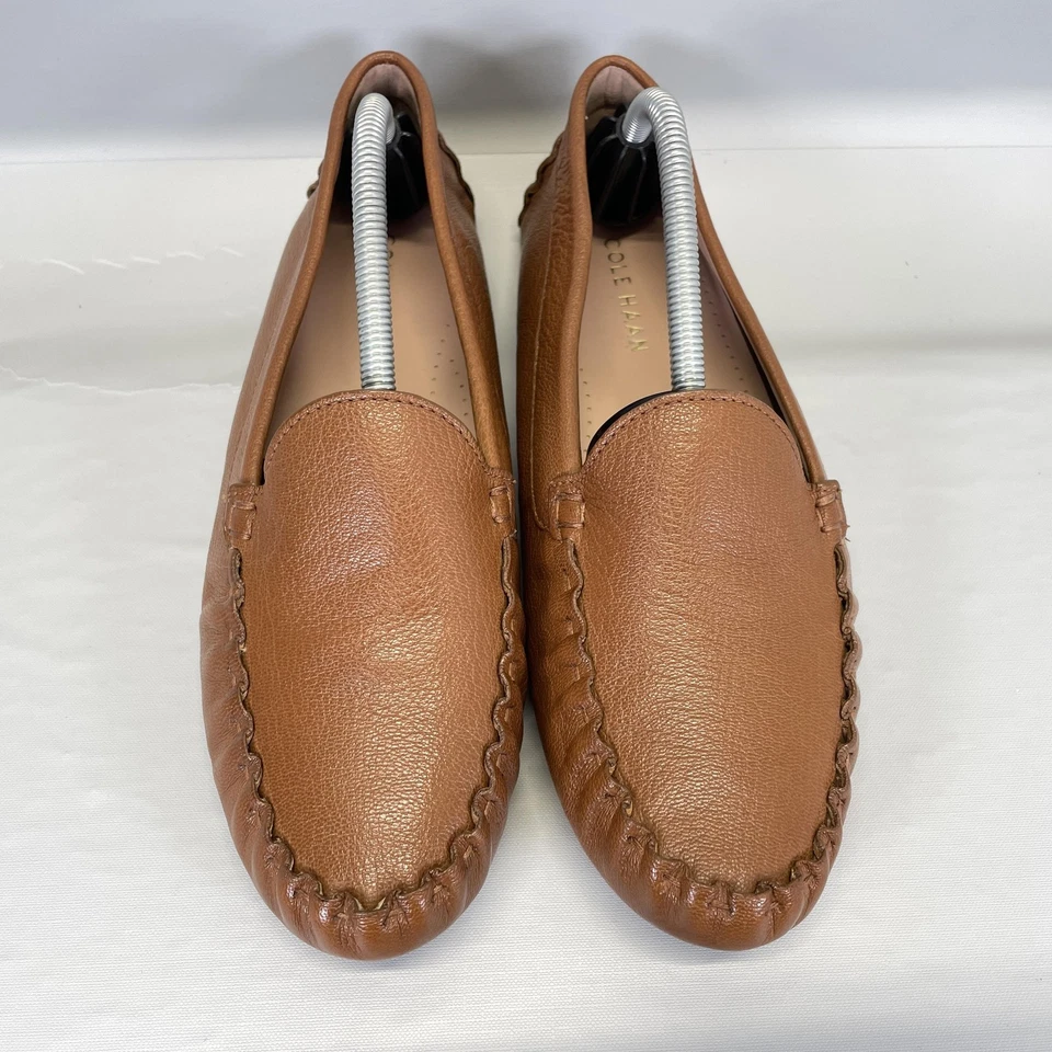 Cole Haan Driving Shoes Womens Size 8 B Brown Leather Slip On Moccasin Loafers - Image 4 of 4