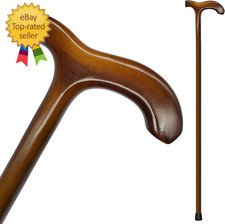 Wooden Walking Cane for Men and Women One-Piece Wood Cane 36 Inch Wood