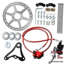Mini Bike Hydraulic Disc Brake Caliper Kit with Rear Brake Caliper Mounting