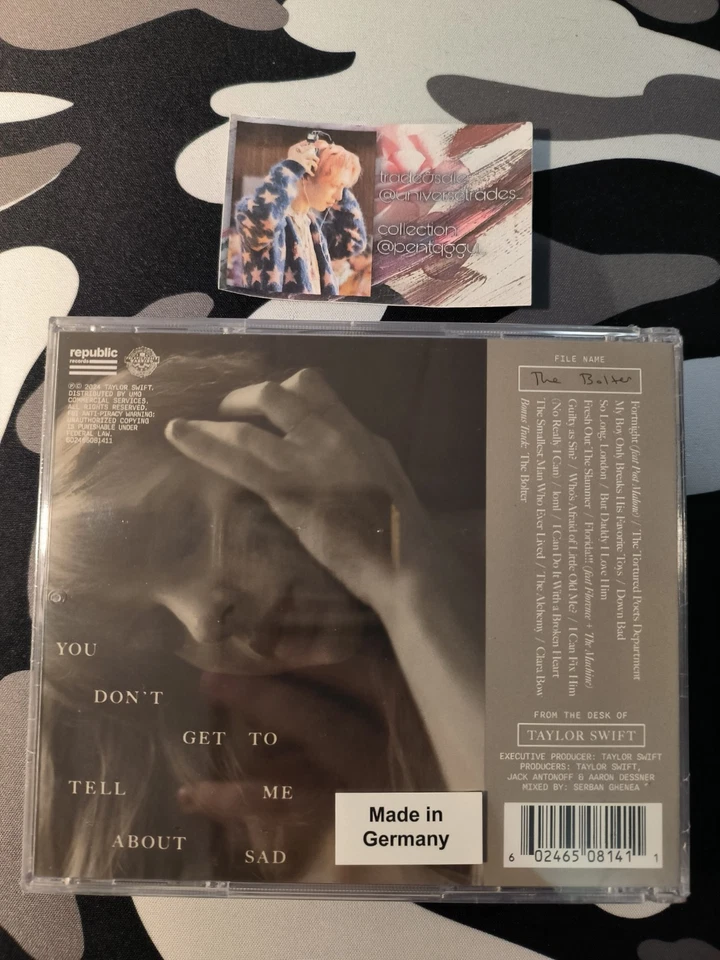 Taylor Swift THE TORTURED POETS DEPARTMENT The Bolter Collectors Edition CD - Bild 4 von 4