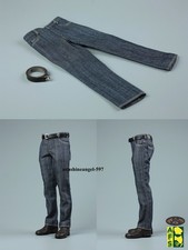 1/6 Scale Male Soldier Dark Blue Jeans W/Belt...