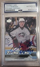 Zach Werenski Signed Autographed Young Guns Rookie Card Rc Psa/Dna Encapsulated . rookie card picture
