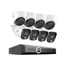 SANNCE 8CH NVR 3MP 5MP POE Security IP Camera System Outdoor Audio Recording AI 