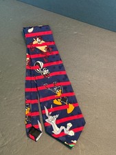 Looney Tunes Mania Collection Character Bugs Bunny TAZ Men's Neck Tie 1995 SILK