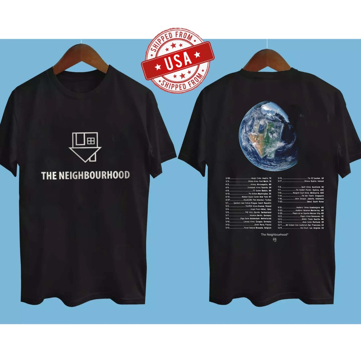 The Neighbourhood Tour Shirt 2026 NBHD Band Merch Indie Concert
