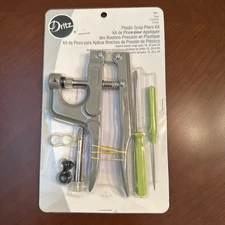 Dritz Plastic Snap Pliers Kit, Snap Sizes 16, 20, 24 Model 14051 Sew Kit Tool 