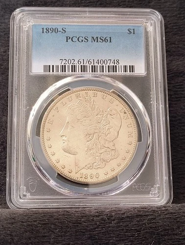 1890-S PCGS MS61 Morgan Silver Dollar Blast White Coin