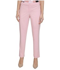 Calvin Klein Womens Fit Straight Leg Slim Dress Pants