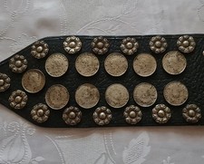 Rare Genuine Leather‎ Italia Coin Belt  Size Large Statement Piece Handmade | Accessories | Rare Genuine Leather Italia Coin  main image 2