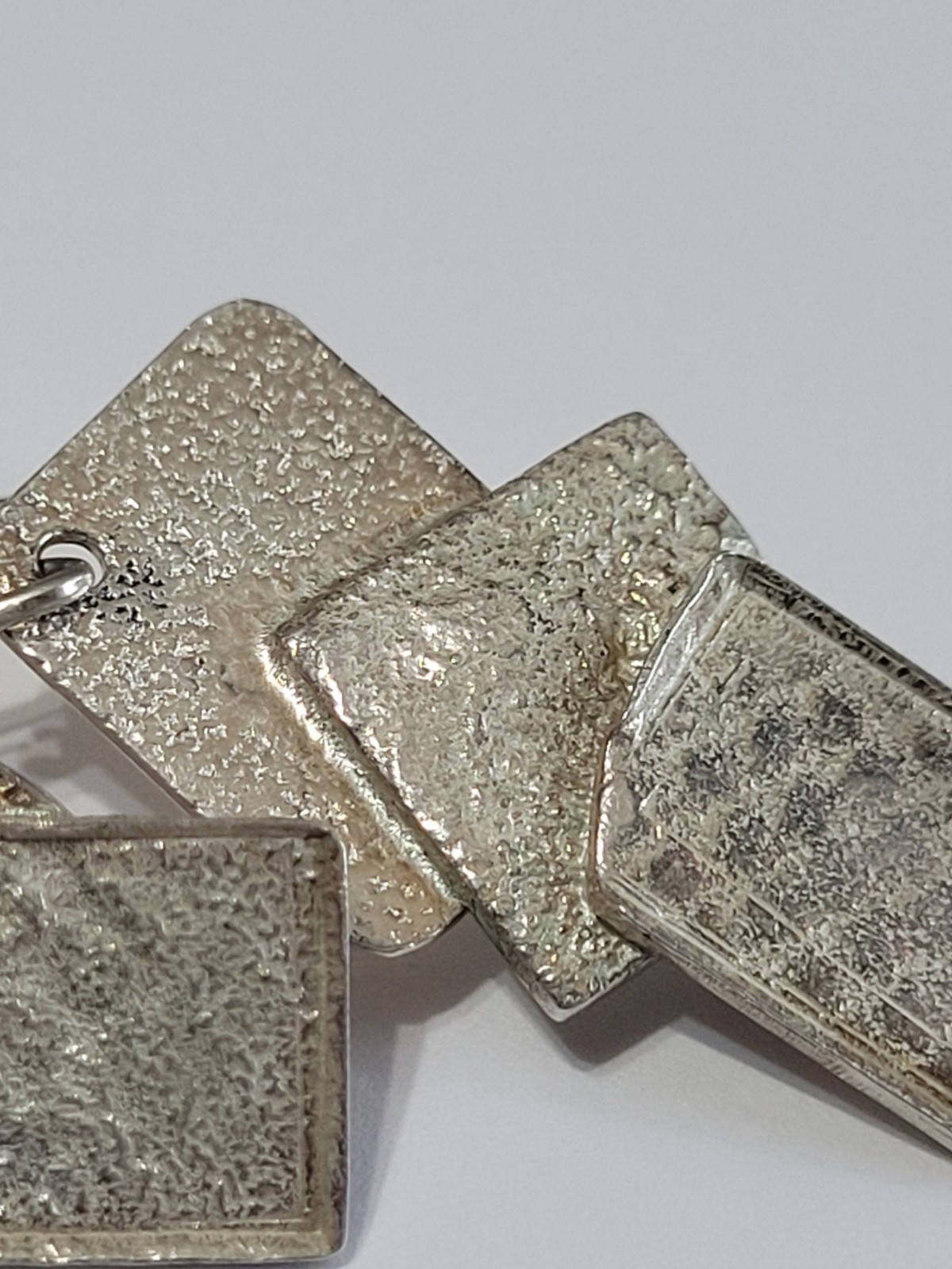 925 Sterling Silver Square Ingots Dangle Earrings… - image 19