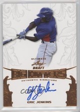 2015 Leaf Ultimate Draft Big Hitters Bronze Etched Foil Eric Jenkins Auto 4z4