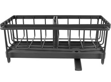 Kitchen Sink Sponge Holder Countertop Storage Rack with Draining Black
