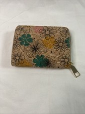 Colorful Floral Zip Wallet Boho Chic 5 x 4 In Excellent Condition
